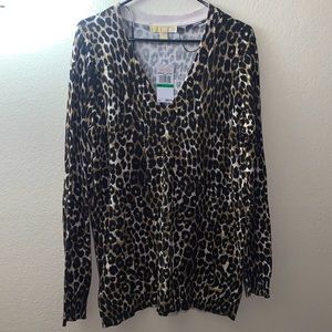 NWT Michael Kors leopard print sweater
